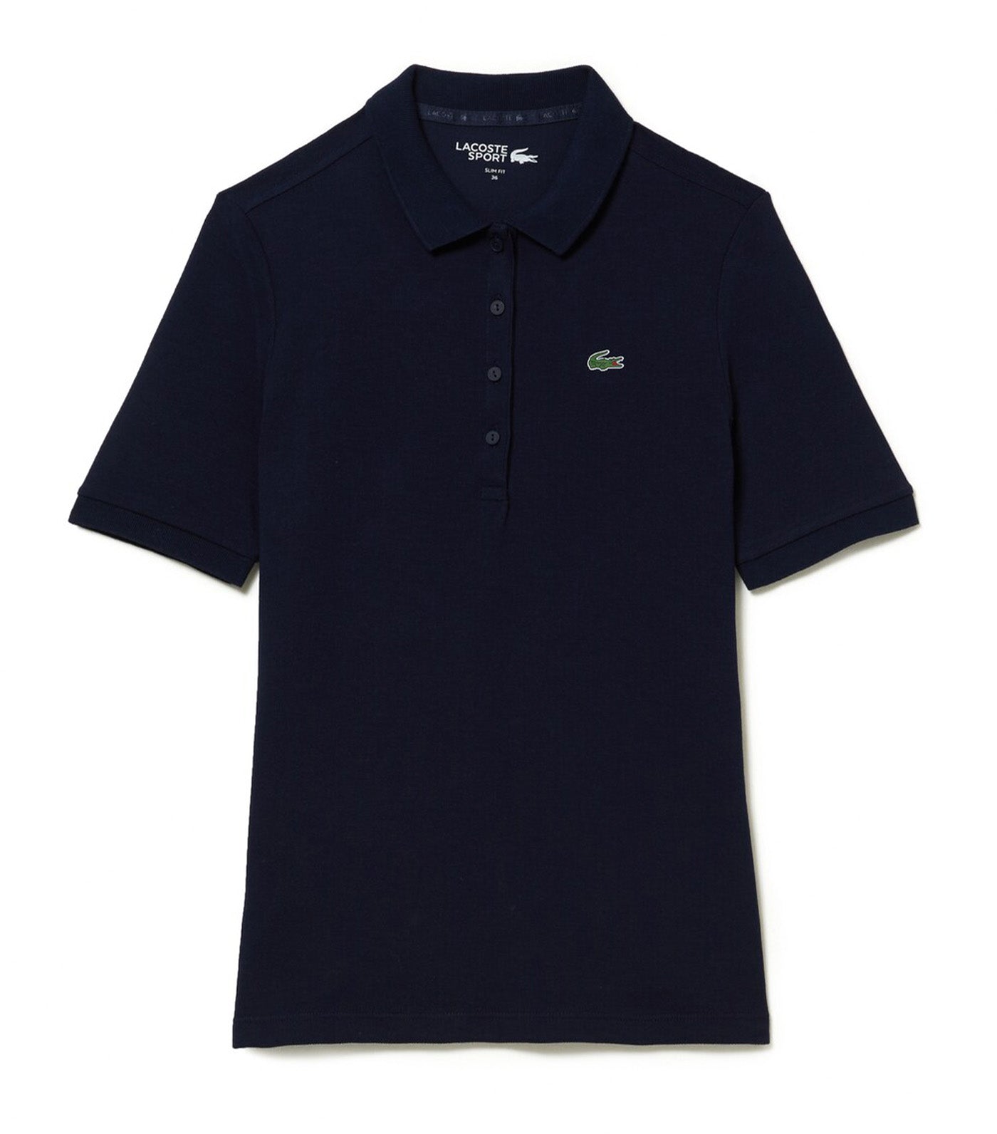 Women's Lacoste Sport Slim Fit Organic Cotton Golf Polo Shirt Navy Blue/Navy Blue