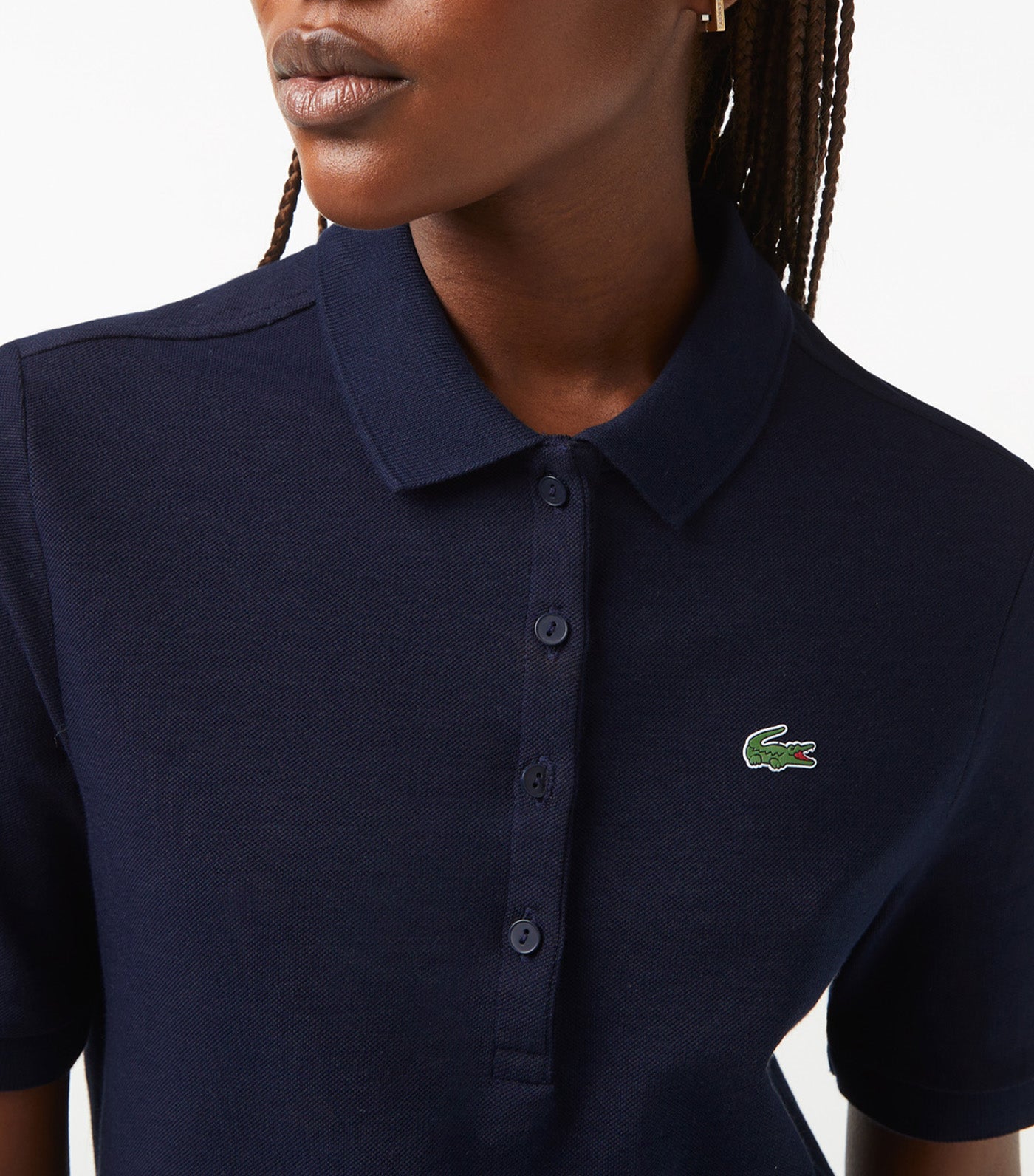 Women's Lacoste Sport Slim Fit Organic Cotton Golf Polo Shirt Navy Blue/Navy Blue