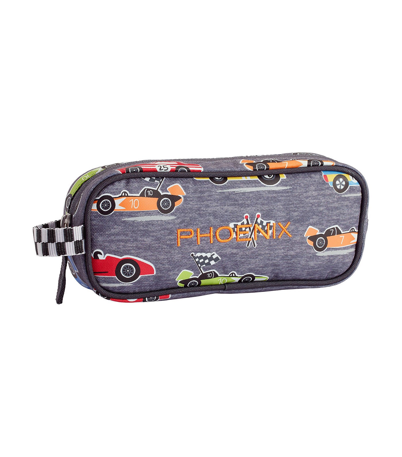 Mackenzie Race Cars Glow-in-the-Dark Pencil Case Gray