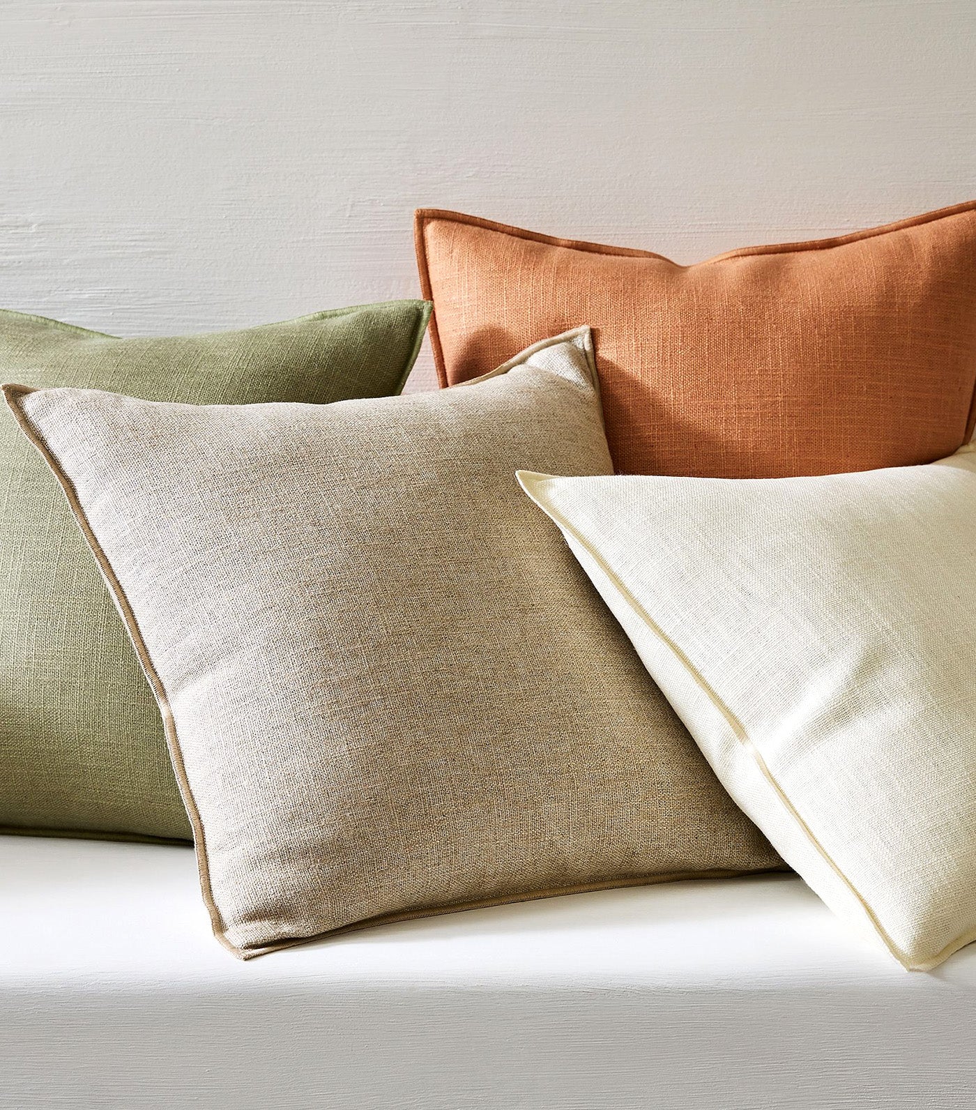 Classic Linen Pillow Cover Alabaster