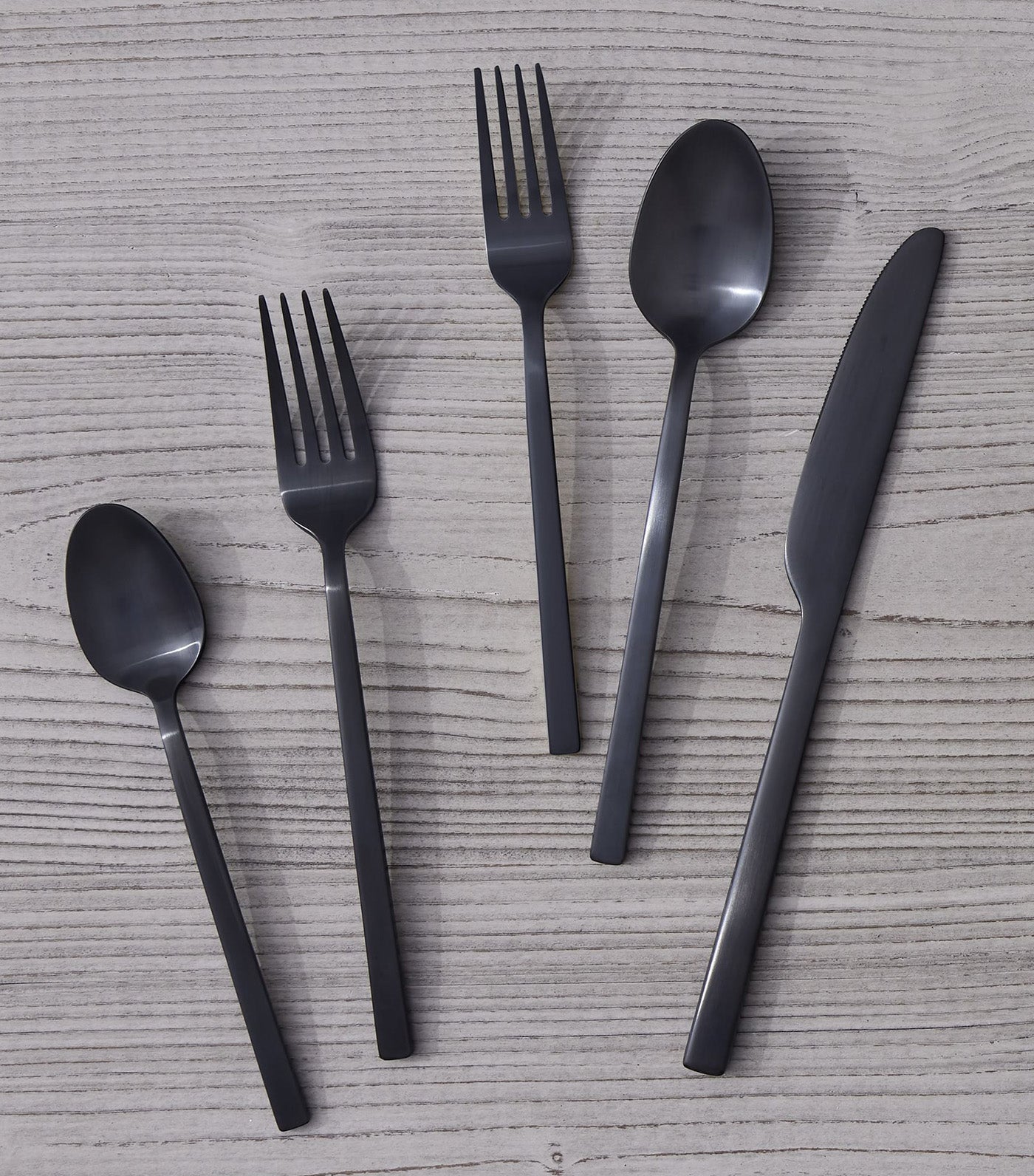 Briggs Flatware Sets - Black Satin