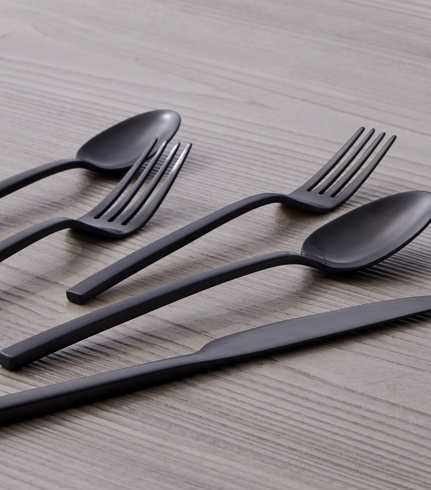 Briggs Flatware Sets - Black Satin