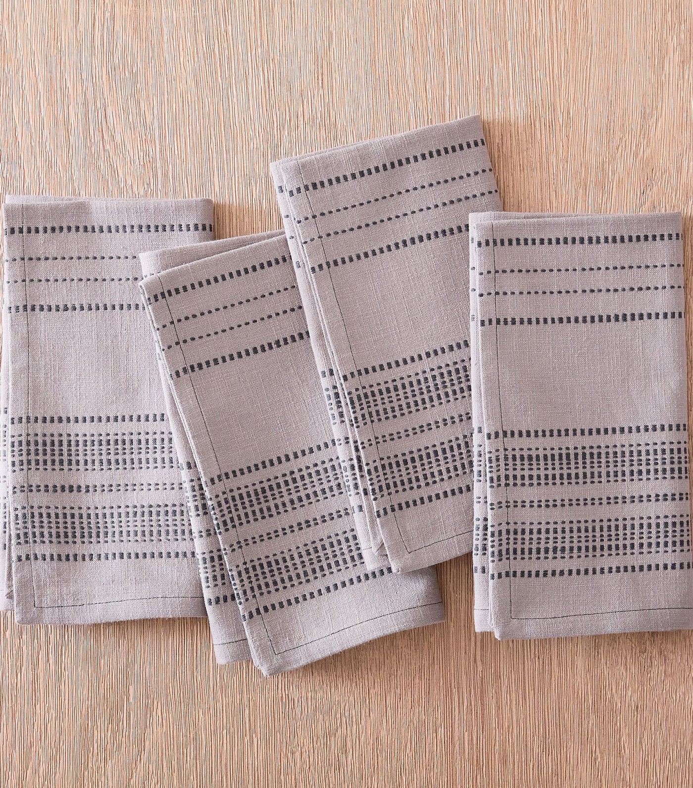 Riviera Cotton Napkin Sets - Clearance Platinum