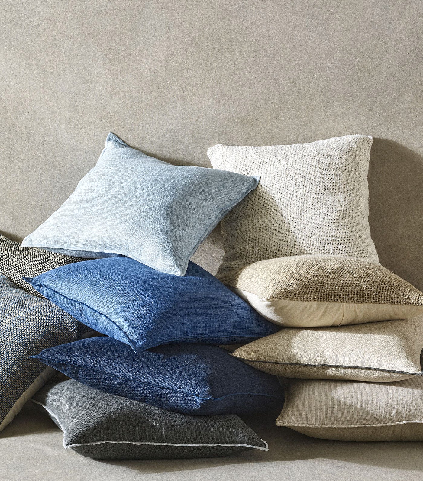 Classic Linen Pillow Cover Denim