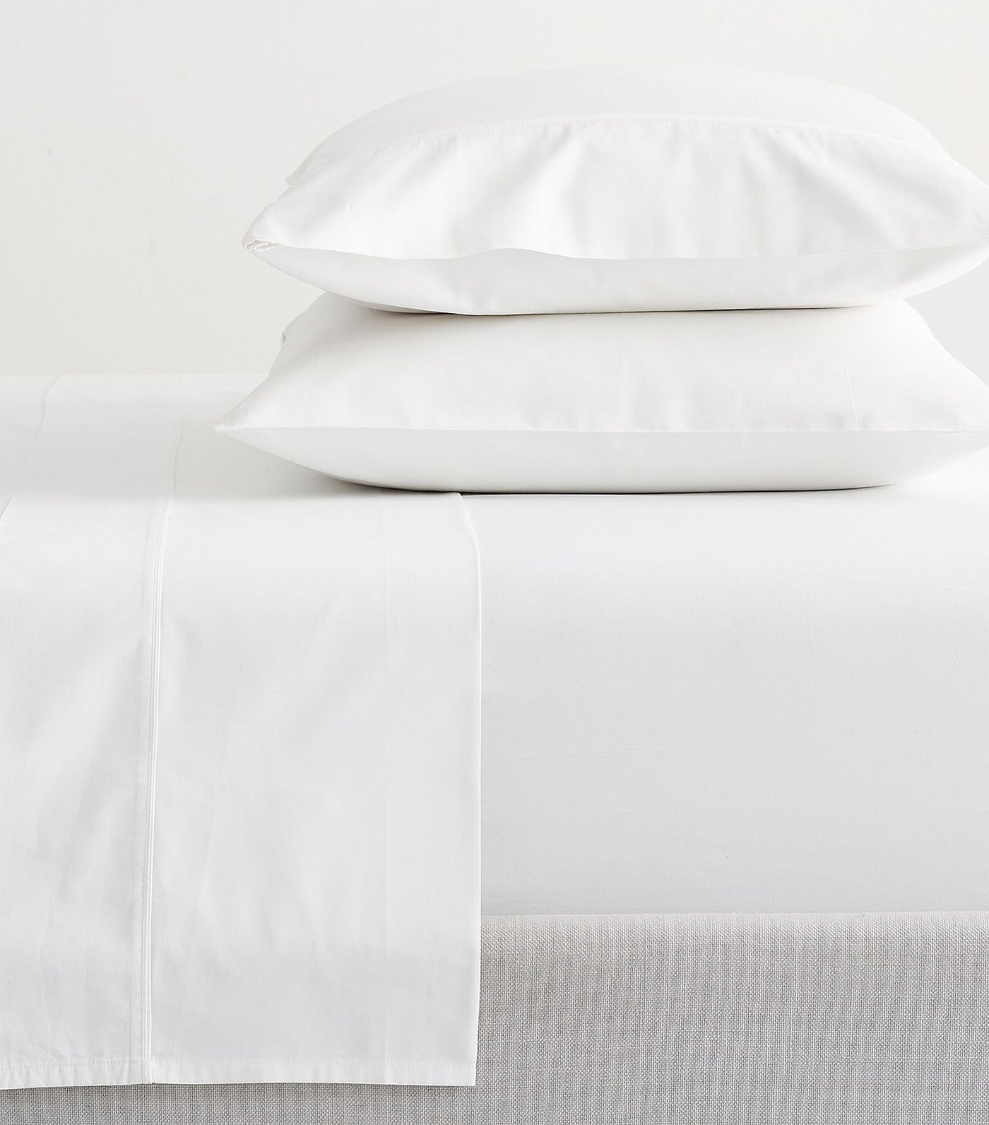 400-Thread-Count Organic Percale Sheet Set White - California King