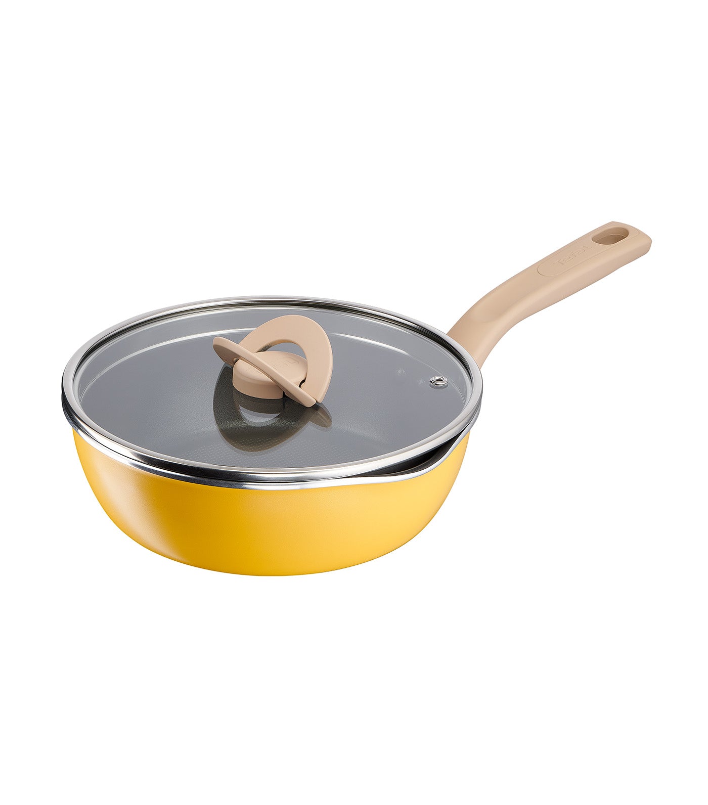 One-Pick-Pot-Pan with Lid 22cm Yellow