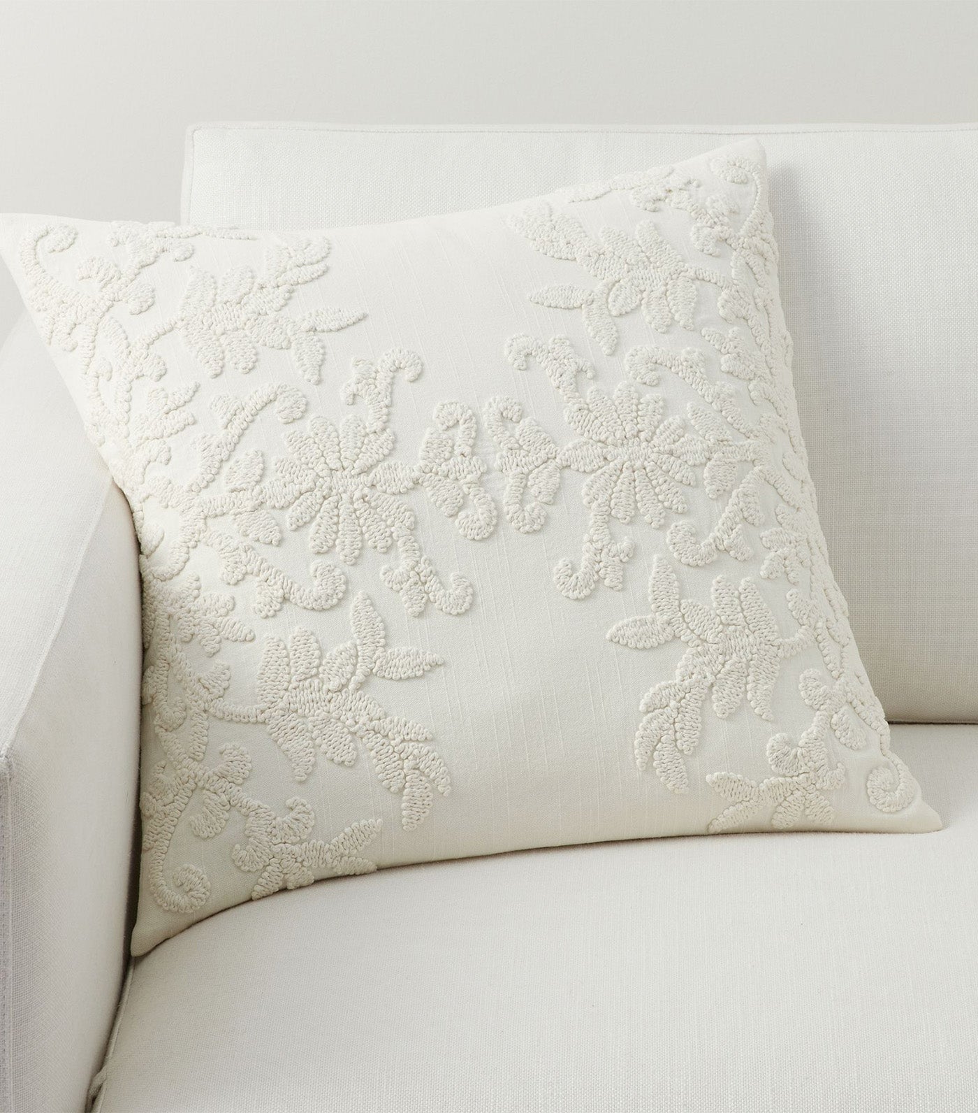 Deepika Padukone Embroidered Pillow Cover Ivory - 20x20 inches