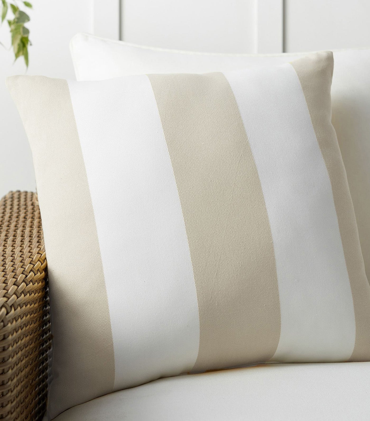 Classic Striped Outdoor Pillow Stone - 20x20 inches