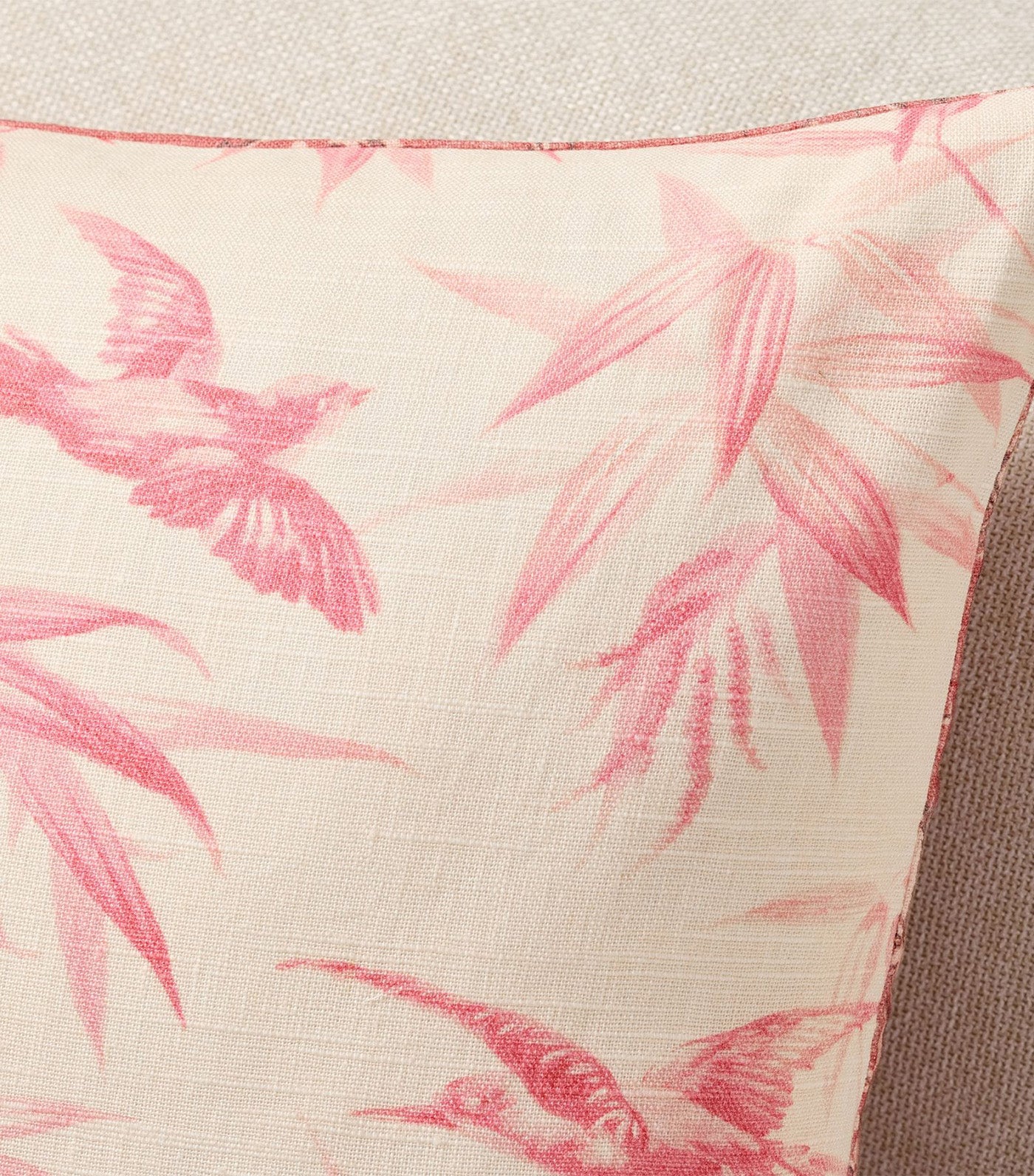 Vintage Islands Palm Tree Reversible Pillow Cover Red Multi - 20x20 inches