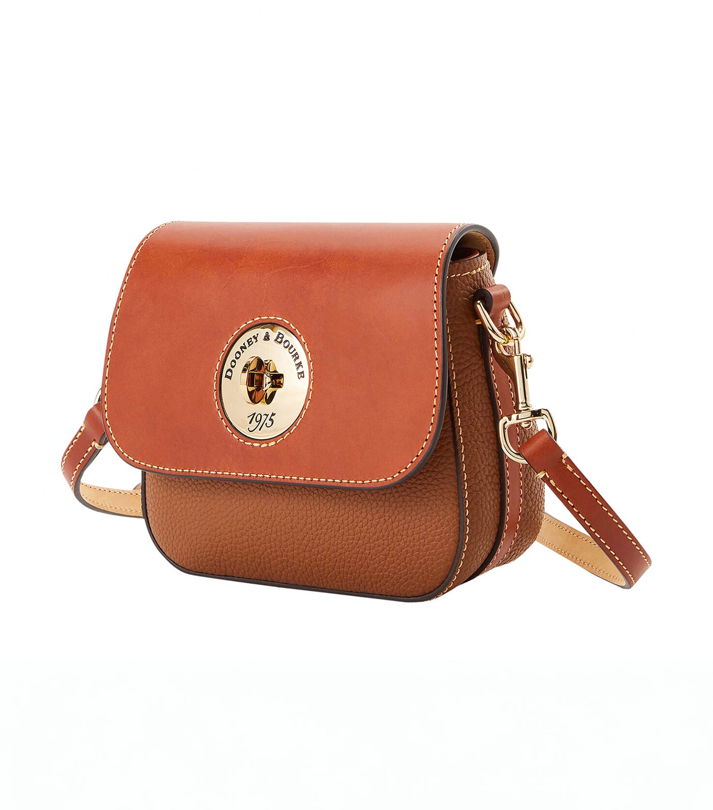 Pebble Turnlock Flap Saddle Caramel