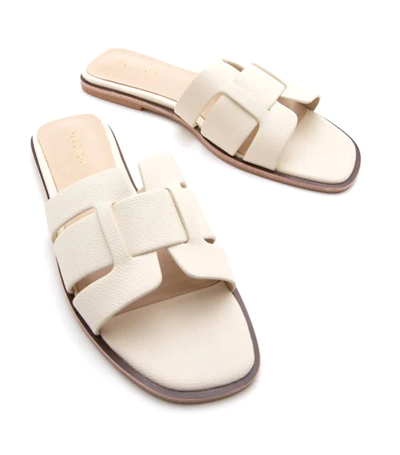 Elmira M.Ori Cage Slides Beige