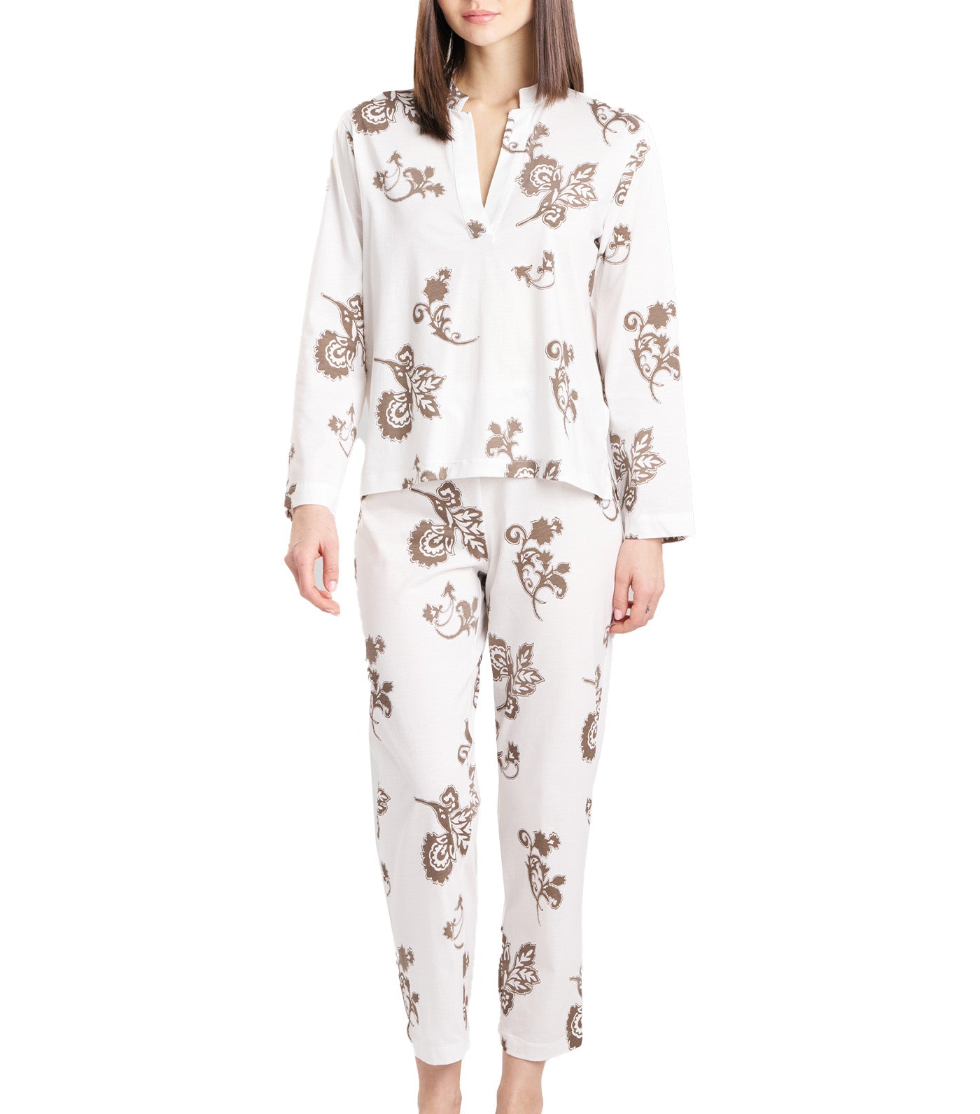 Yasmin Long Sleeve Pajama Set Taupe