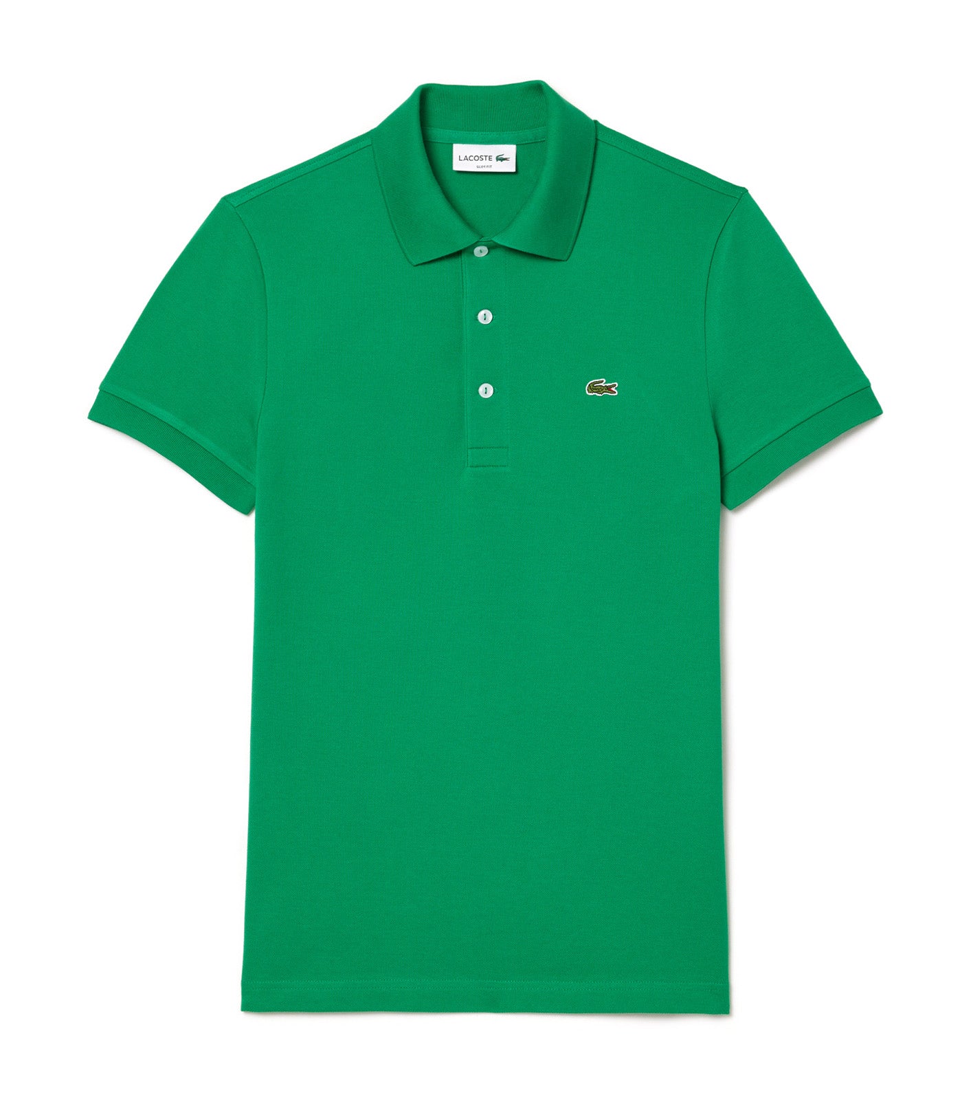 Slim Fit Stretch Piqué Polo Shirt Fluorine Green