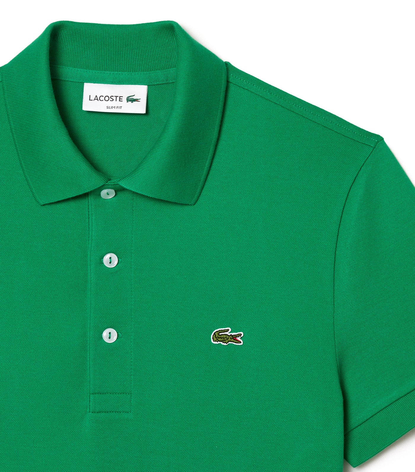 Slim Fit Stretch Piqué Polo Shirt Fluorine Green