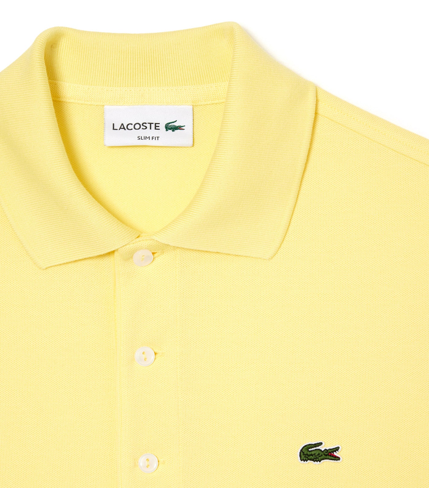 Slim Fit Stretch Piqué Polo Shirt Yellow