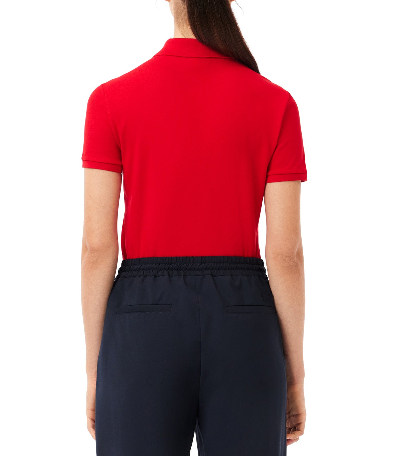 Stretch Cotton Piqué Polo Shirt Red