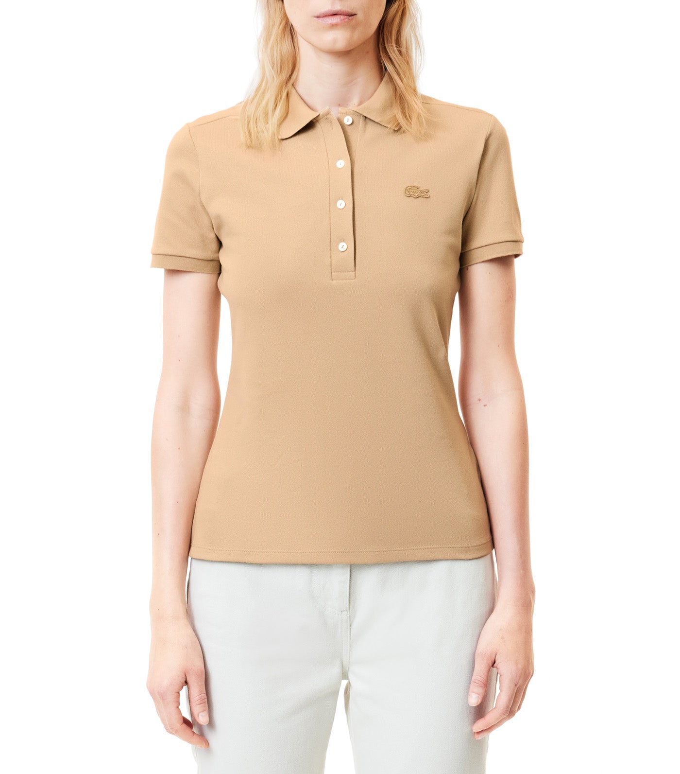 Stretch Cotton Piqué Polo Shirt Viennese