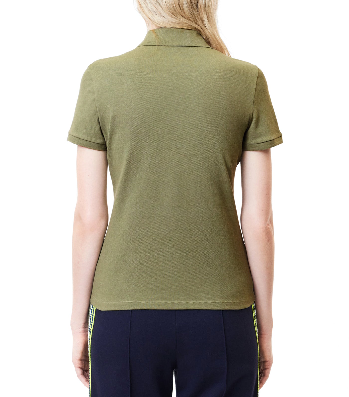 Stretch Cotton Piqué Polo Shirt Khaki