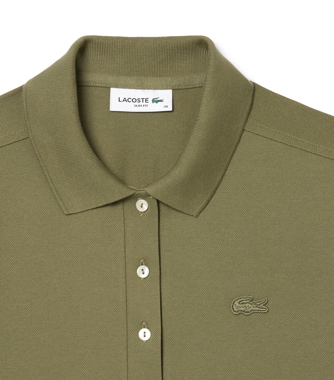 Stretch Cotton Piqué Polo Shirt Khaki