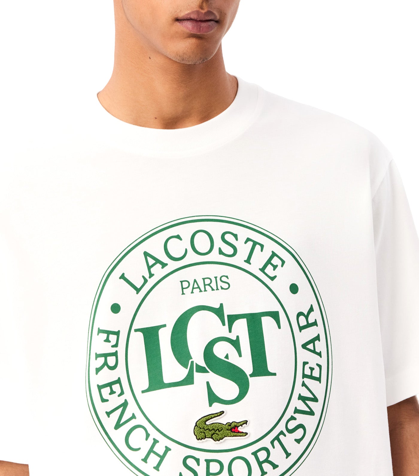 Loose Fit Jersey Print T-Shirt White