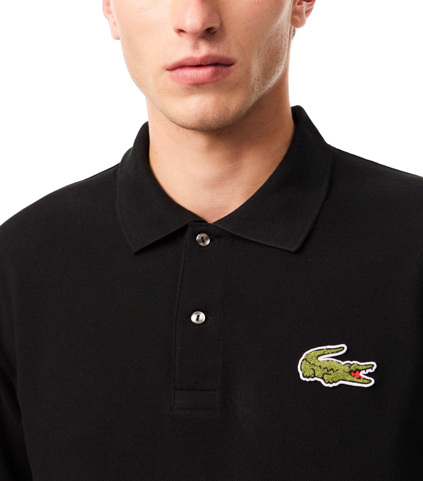 Original L.12.12 Loose Fit Polo Shirt With Badge Black