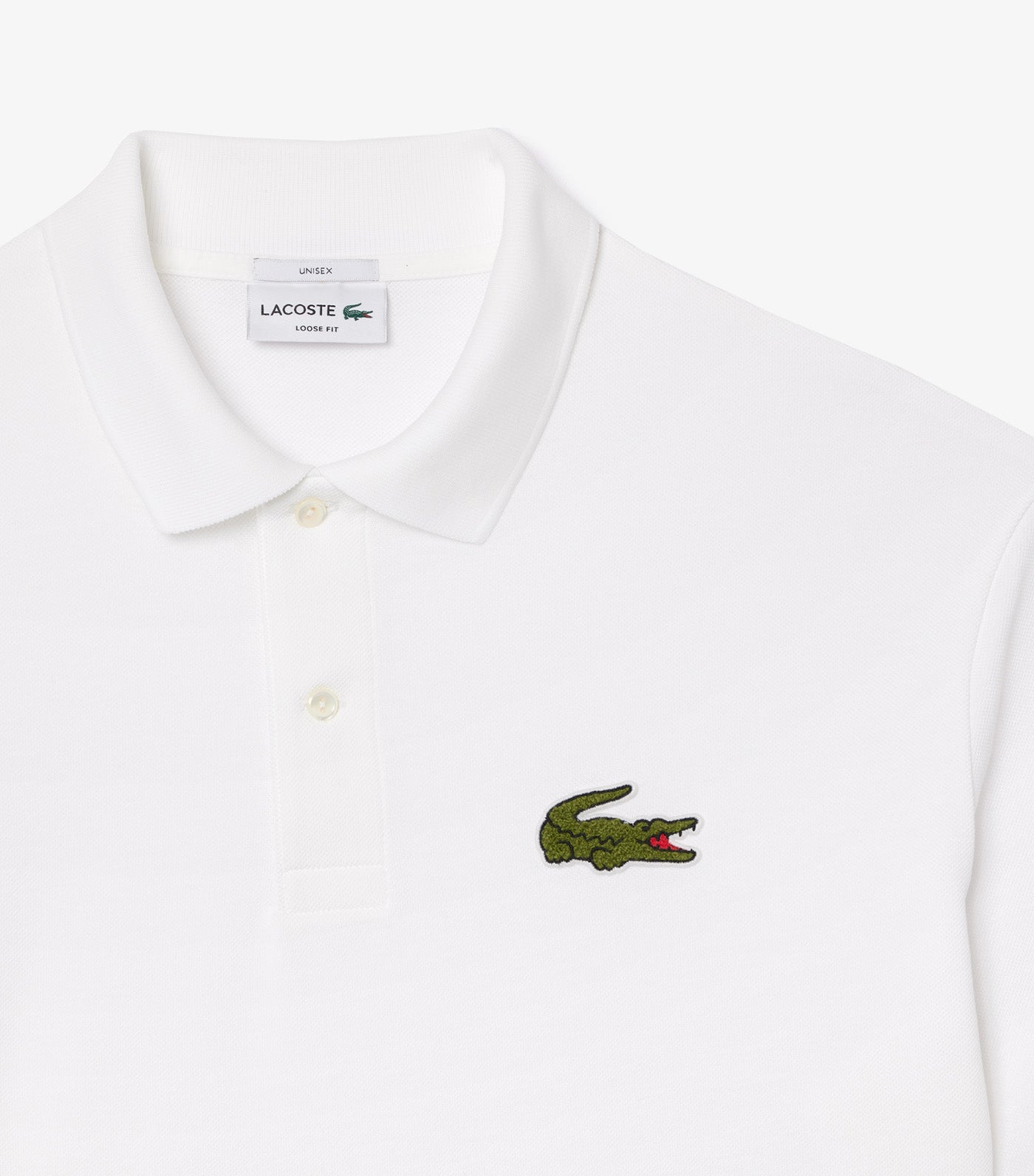 Original L.12.12 Loose Fit Polo Shirt With Badge White