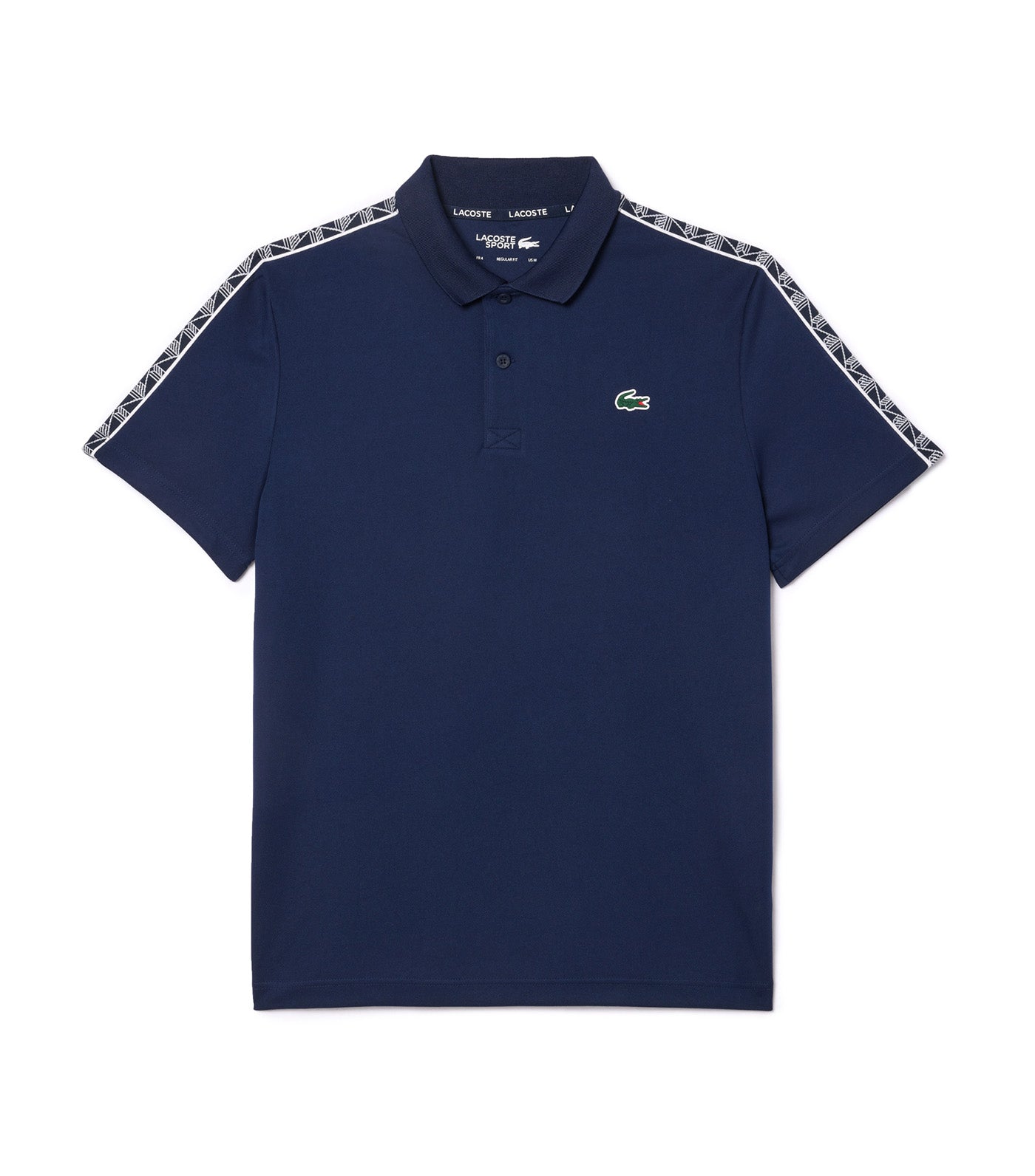 Ultra-Dry Monogram Stripe Tennis Polo Shirt Navy Blue