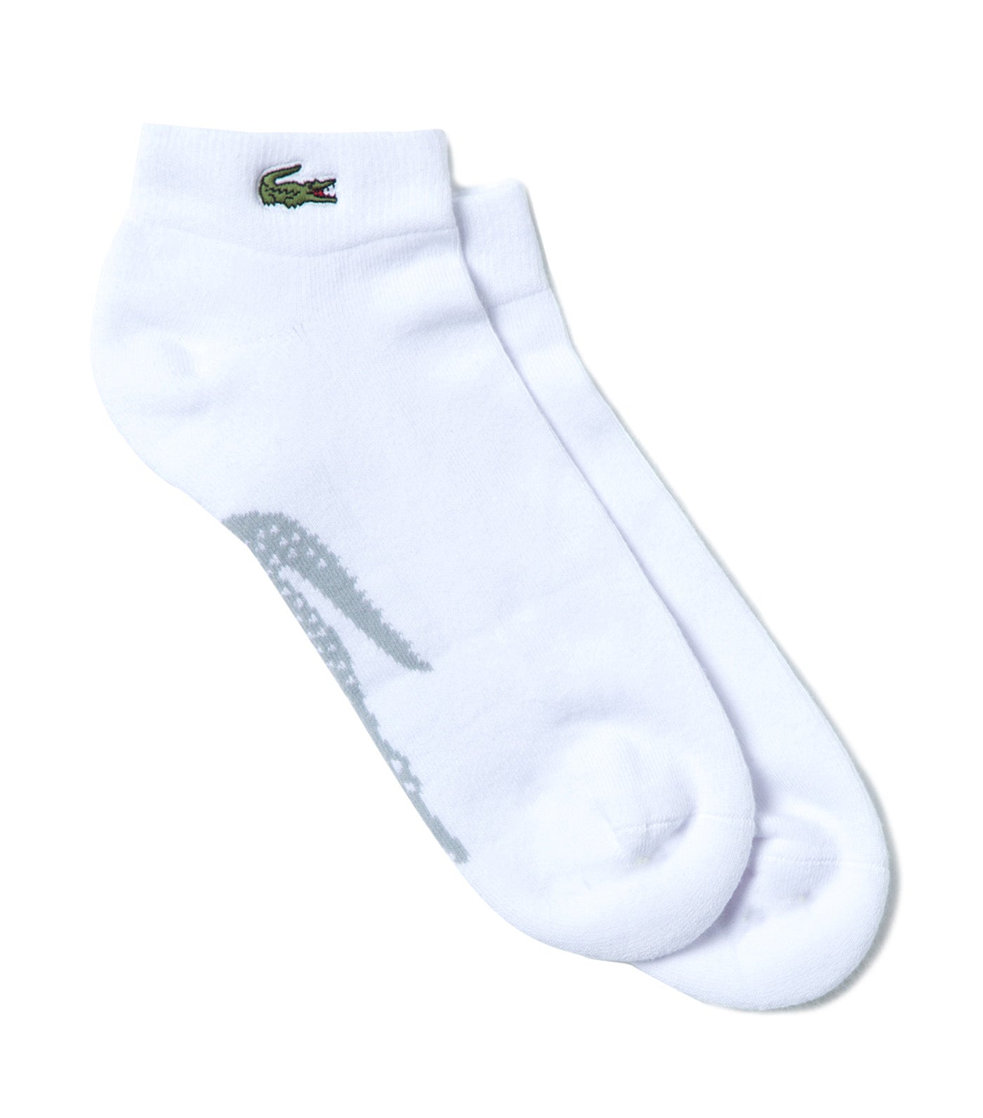 Men's Lacoste Sport Stretch Cotton Low-Cut Socks White/Silver Chine