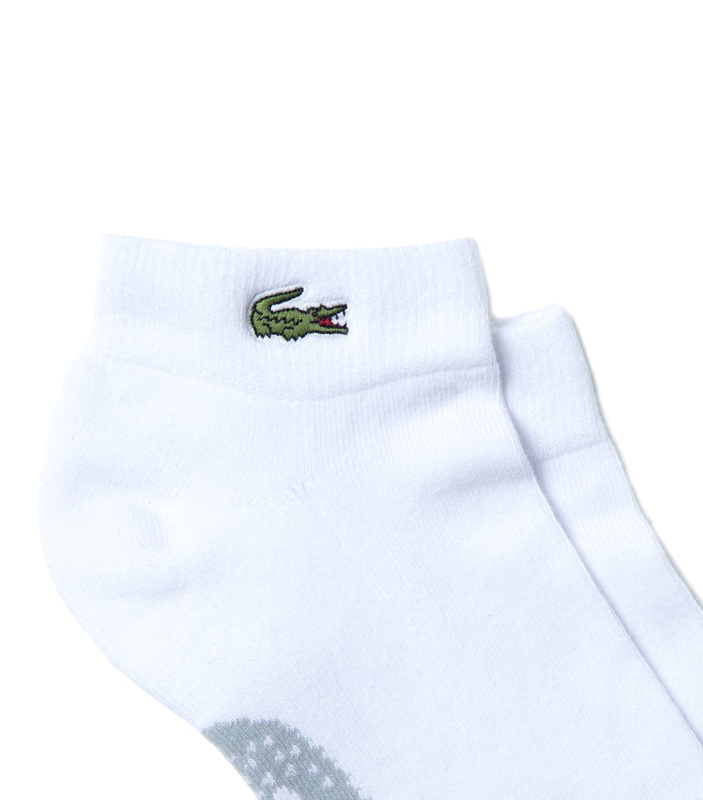 Men's Lacoste Sport Stretch Cotton Low-Cut Socks White/Silver Chine