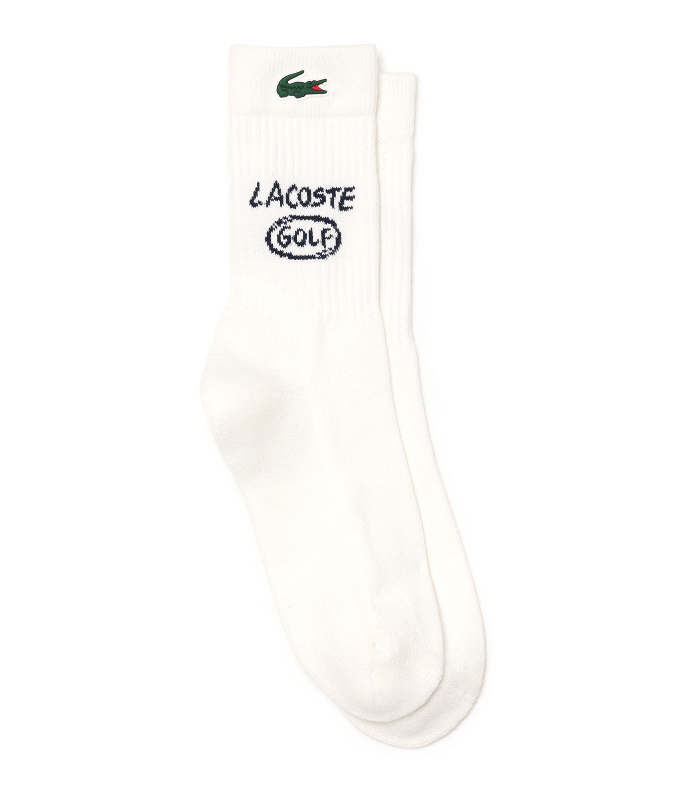 Bouclette Cotton Golf Socks Flour/Navy Blue