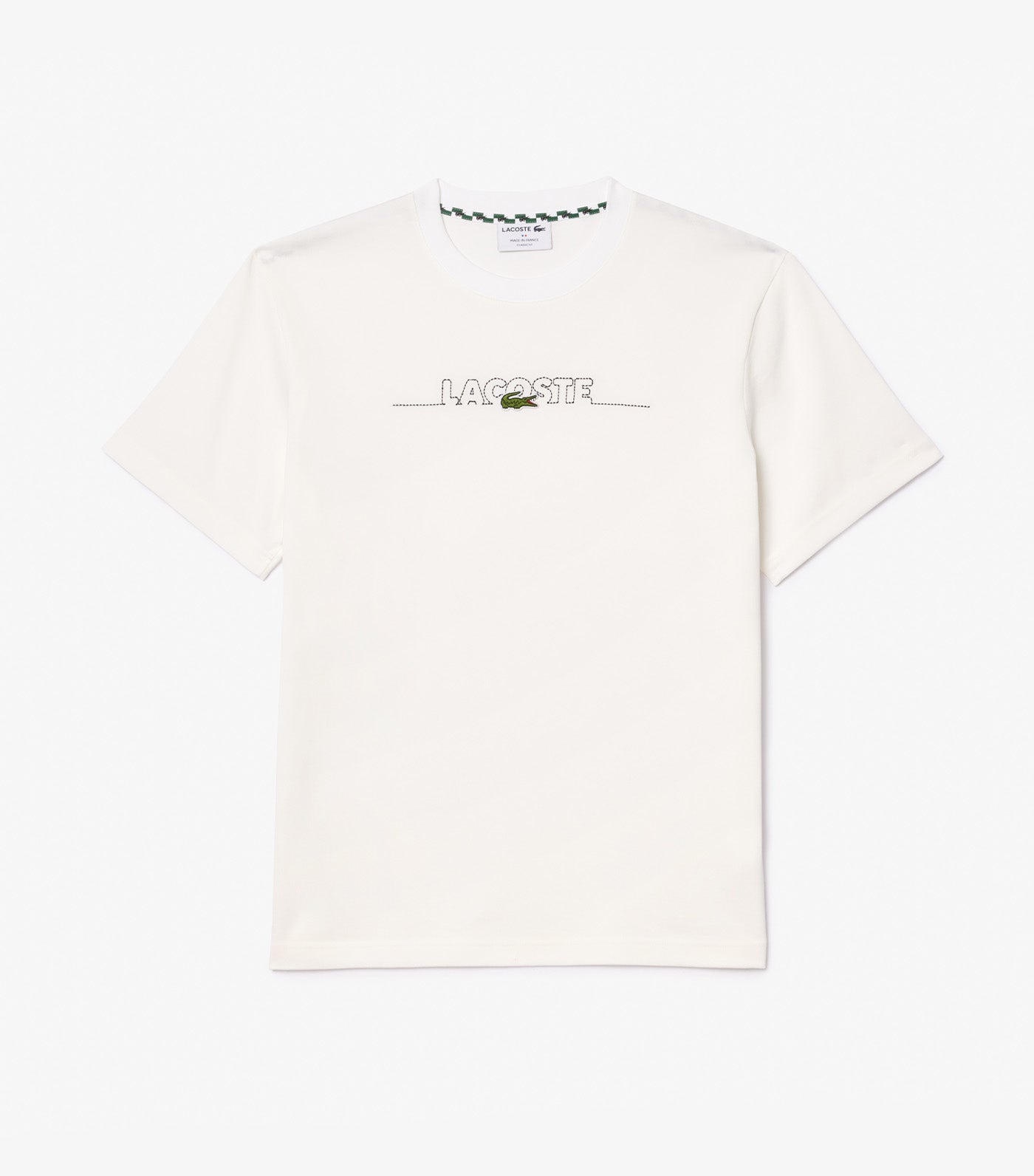 French Made Embroidered T-Shirt Flour