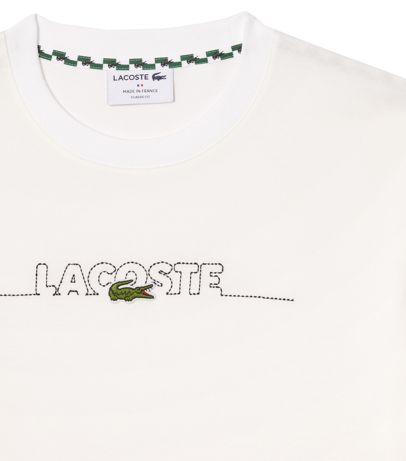 French Made Embroidered T-Shirt Flour