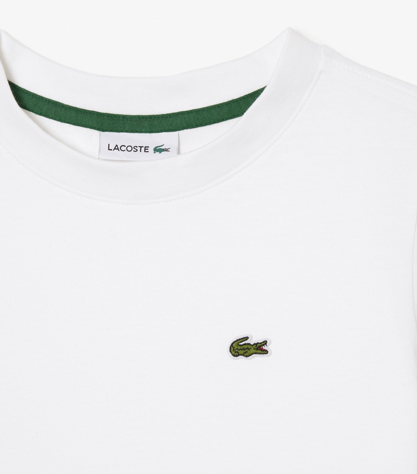 Lacoste plain white t shirt hotsell