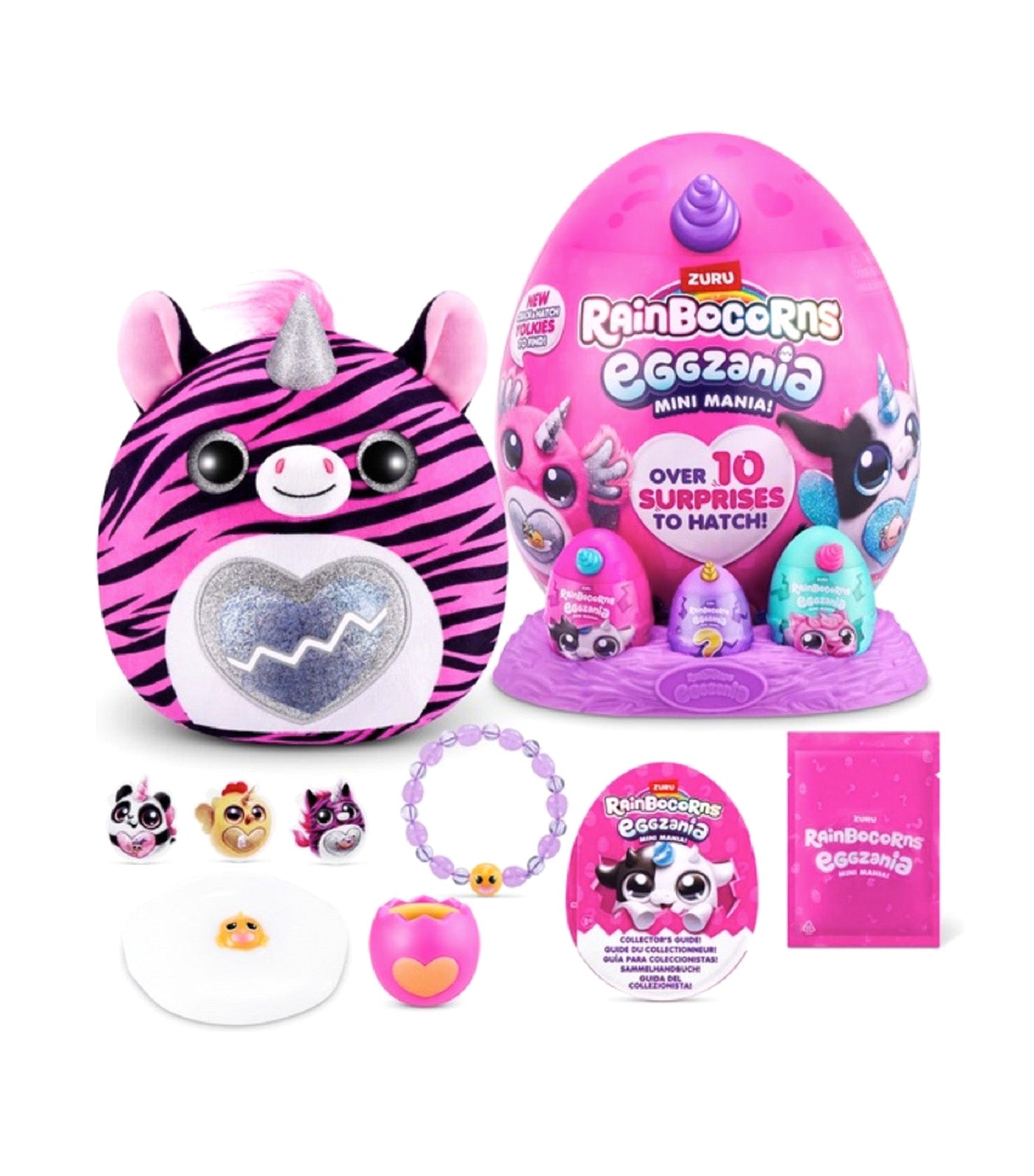 Eggzania Mini Mania Series 1 Purple Horn, Pink