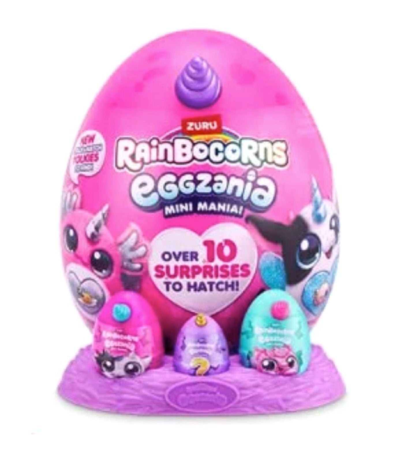 Eggzania Mini Mania Series 1 Purple Horn, Pink