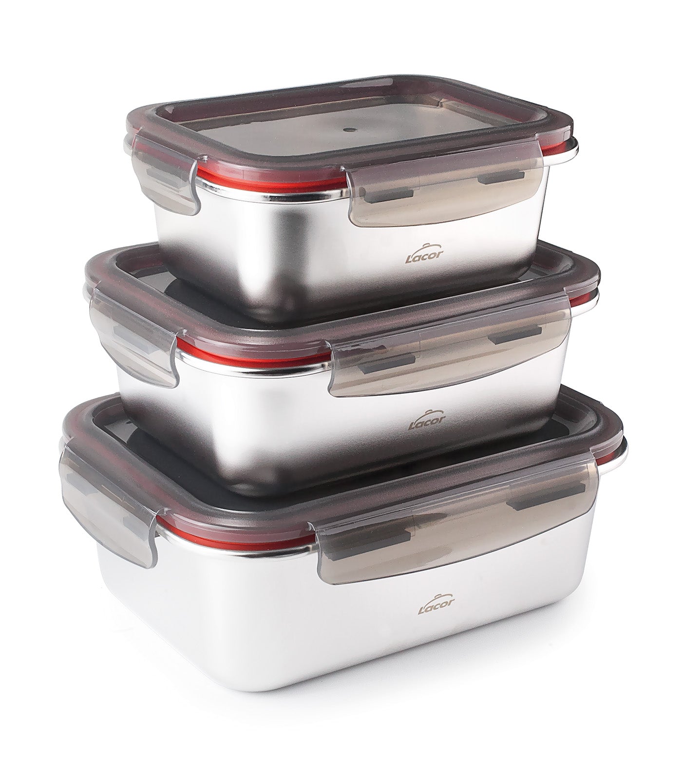 Set of 3 Rectangular Containers Ecoinox