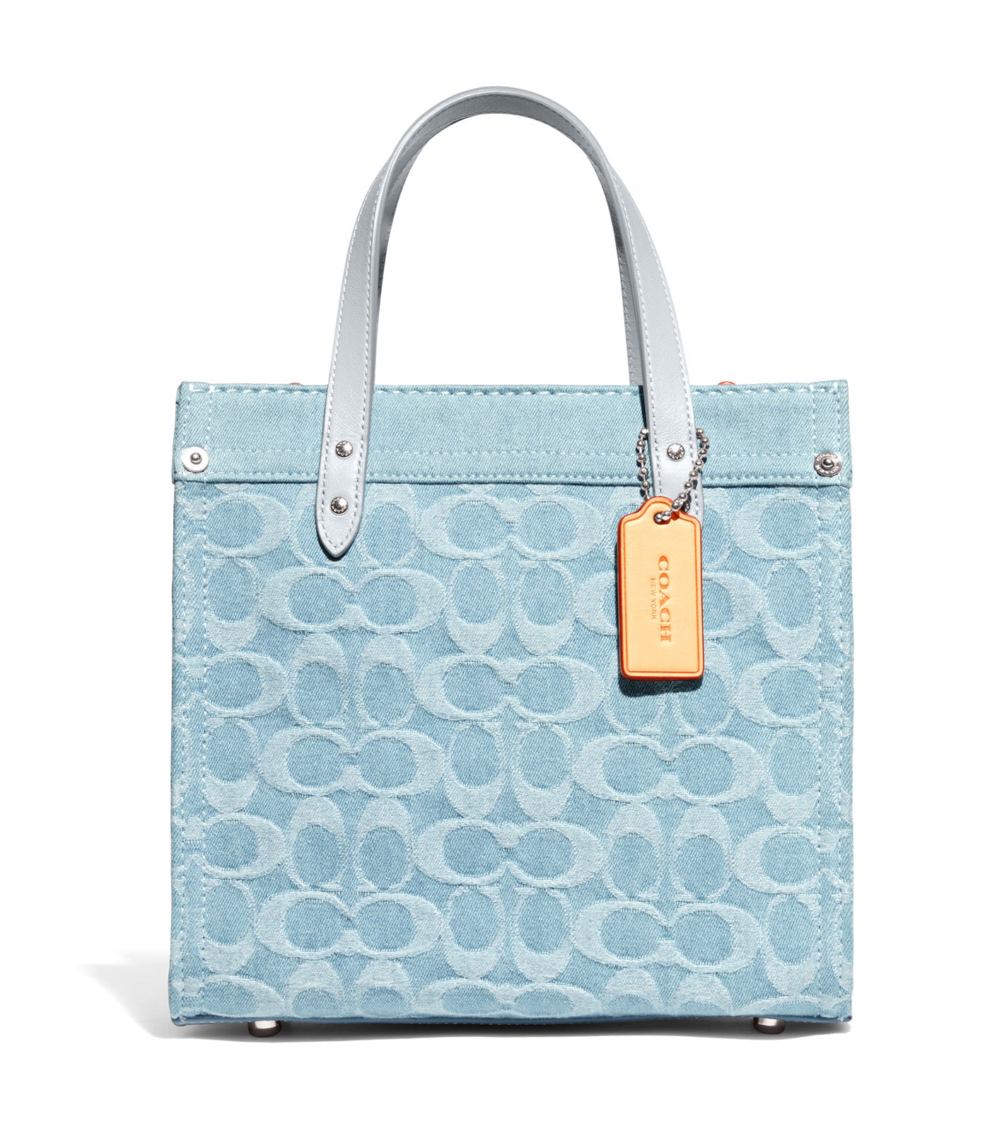 Coach field tote 22 in signature retailer leather