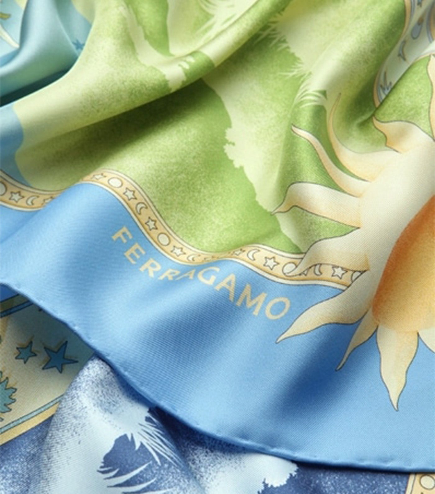 Day & Night Foulard Light Blue/Lime