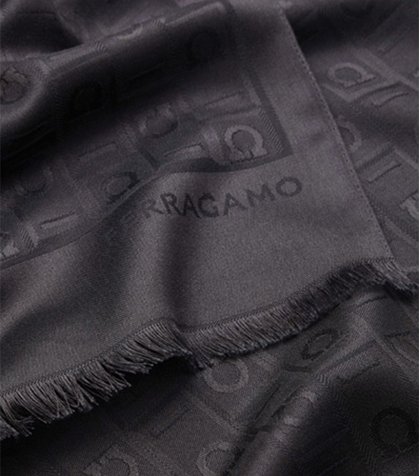 Monogram Jacquard Stole Black