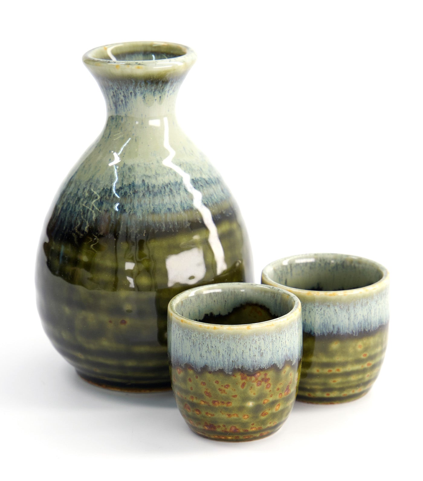 Sake 3-Piece Set Green/Gray