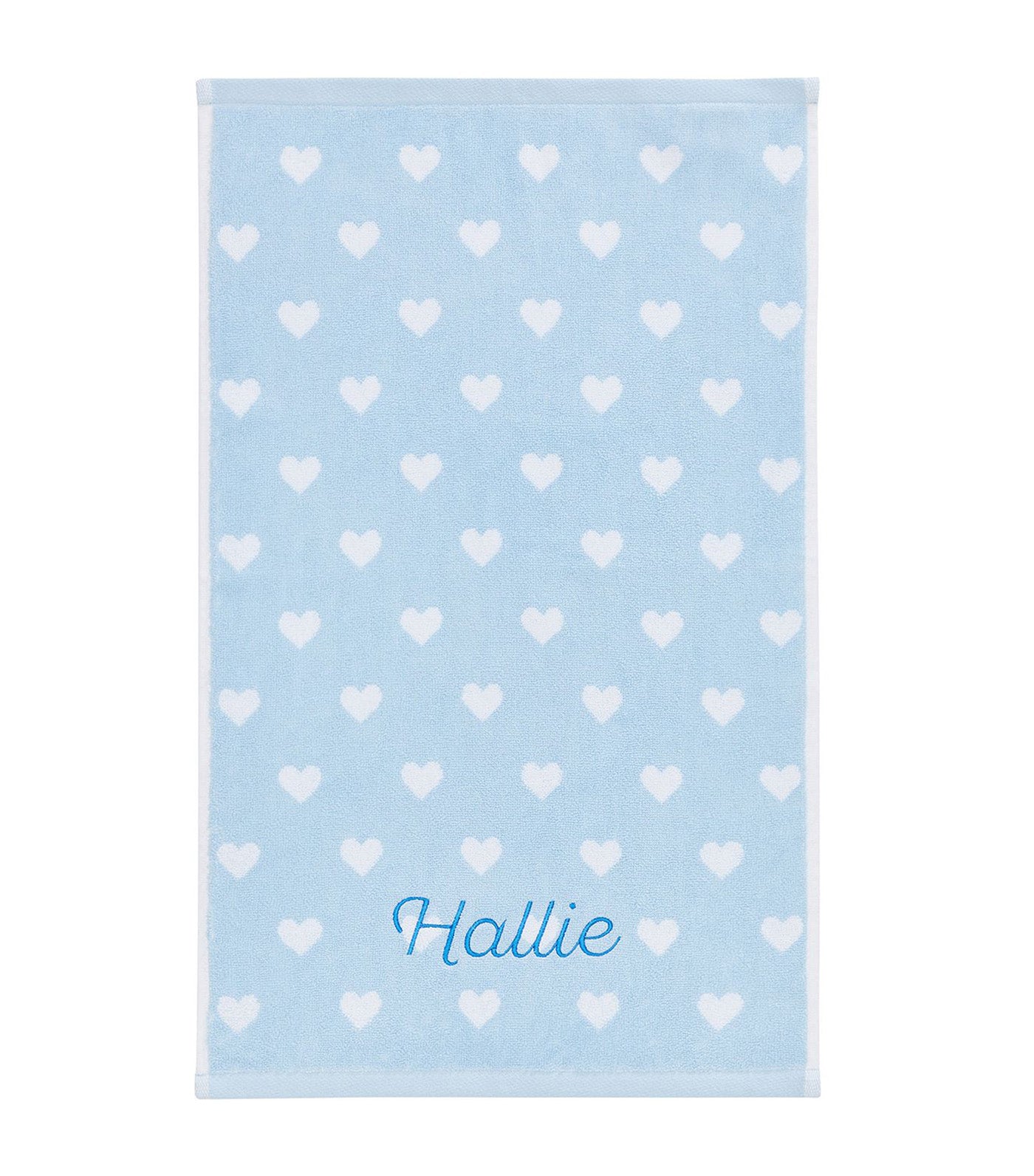 Heart Bath Towel Collection Porcelain Blue