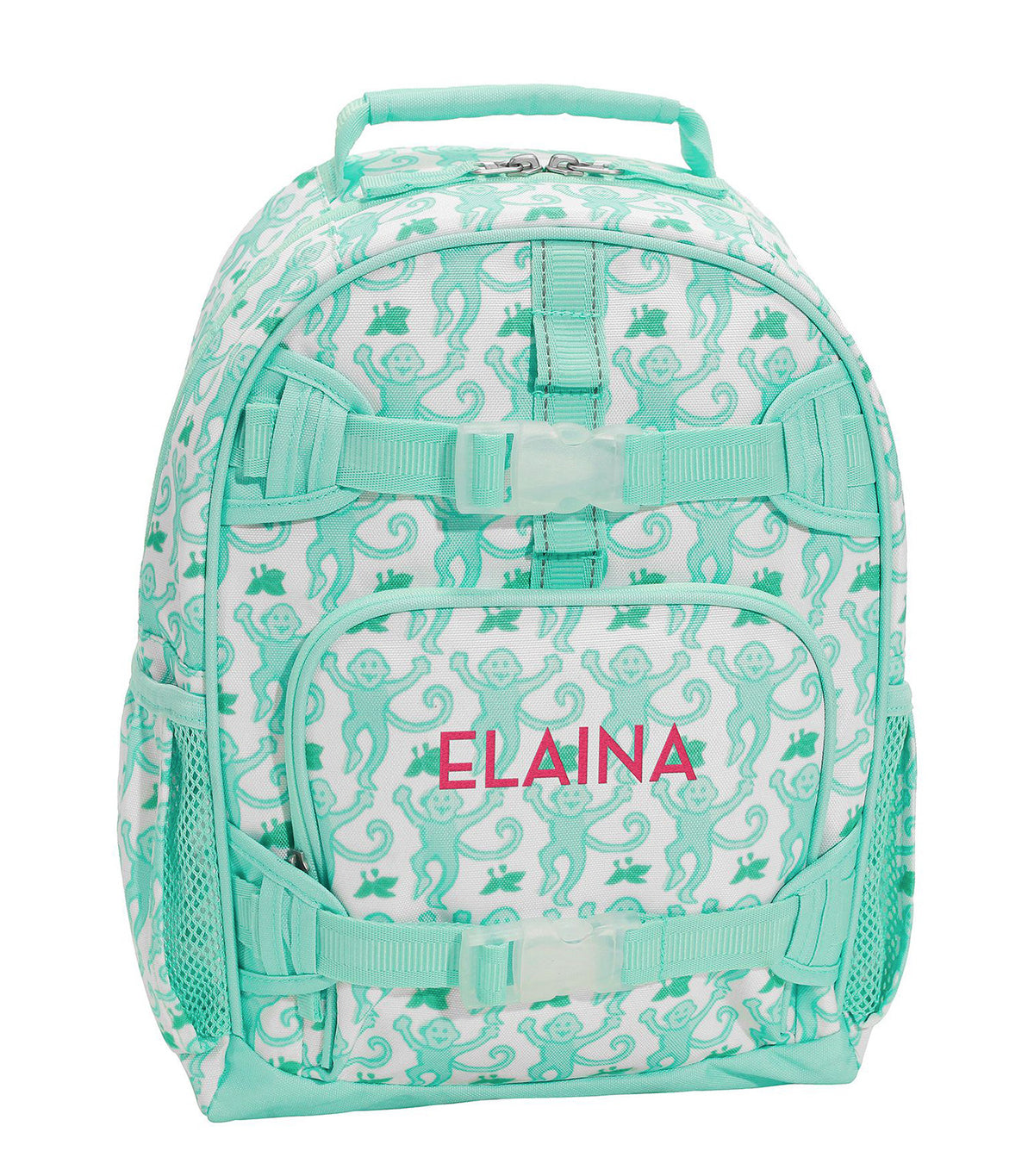 Pottery Barn Kids Mackenzie Roller Rabbit Aqua Monkey Backpacks | Rustan's