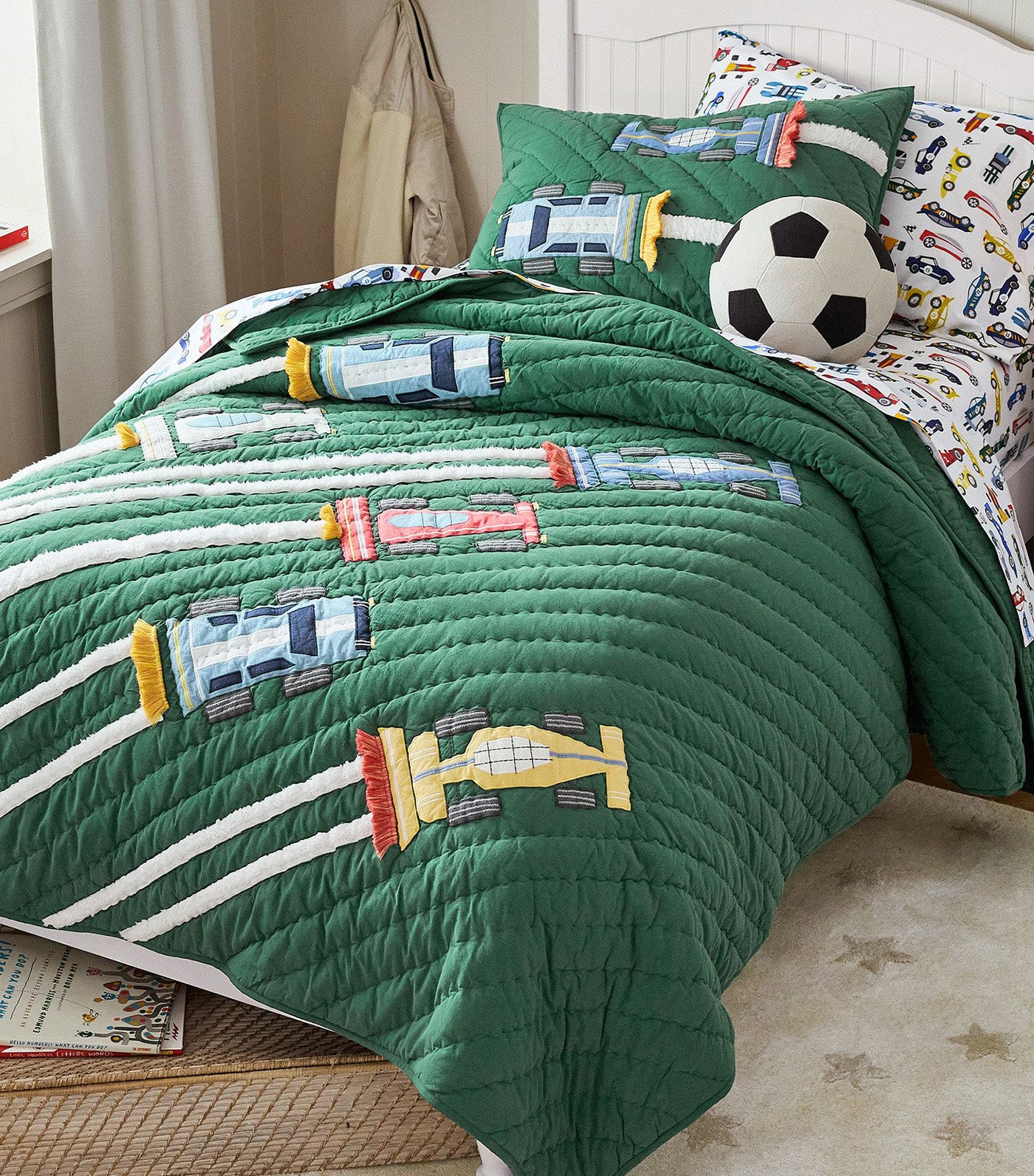 Remy Race Car Quilt and Shams