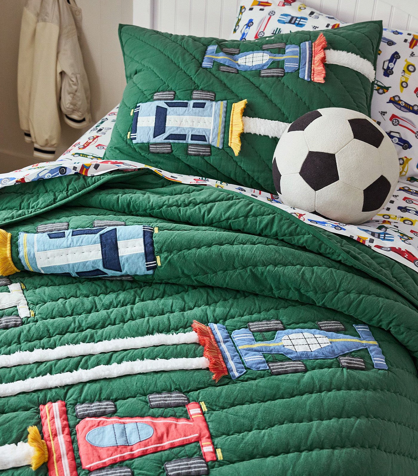 Remy Race Car Quilt and Shams