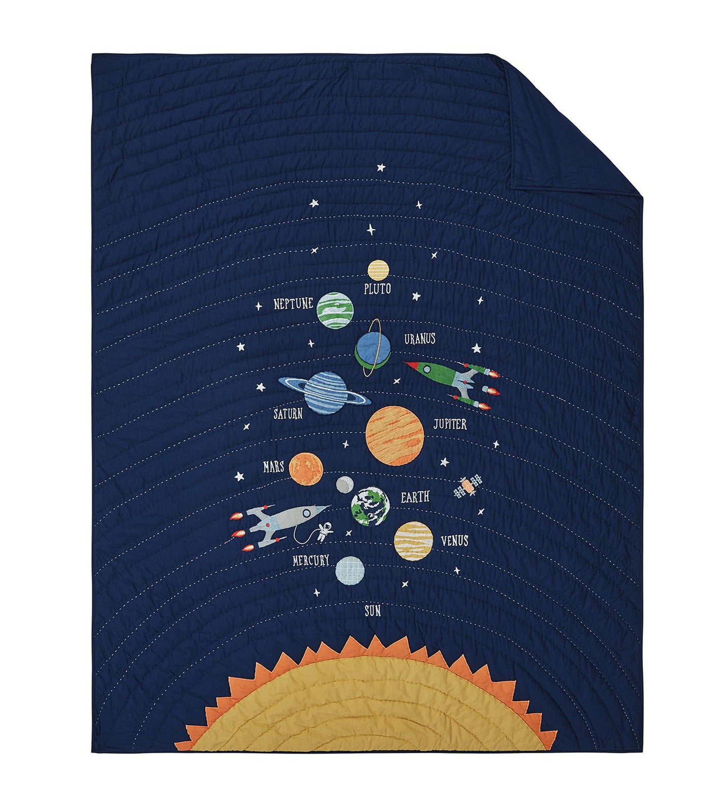 Solar System Glow-In-The-Dark Quilt and Shams