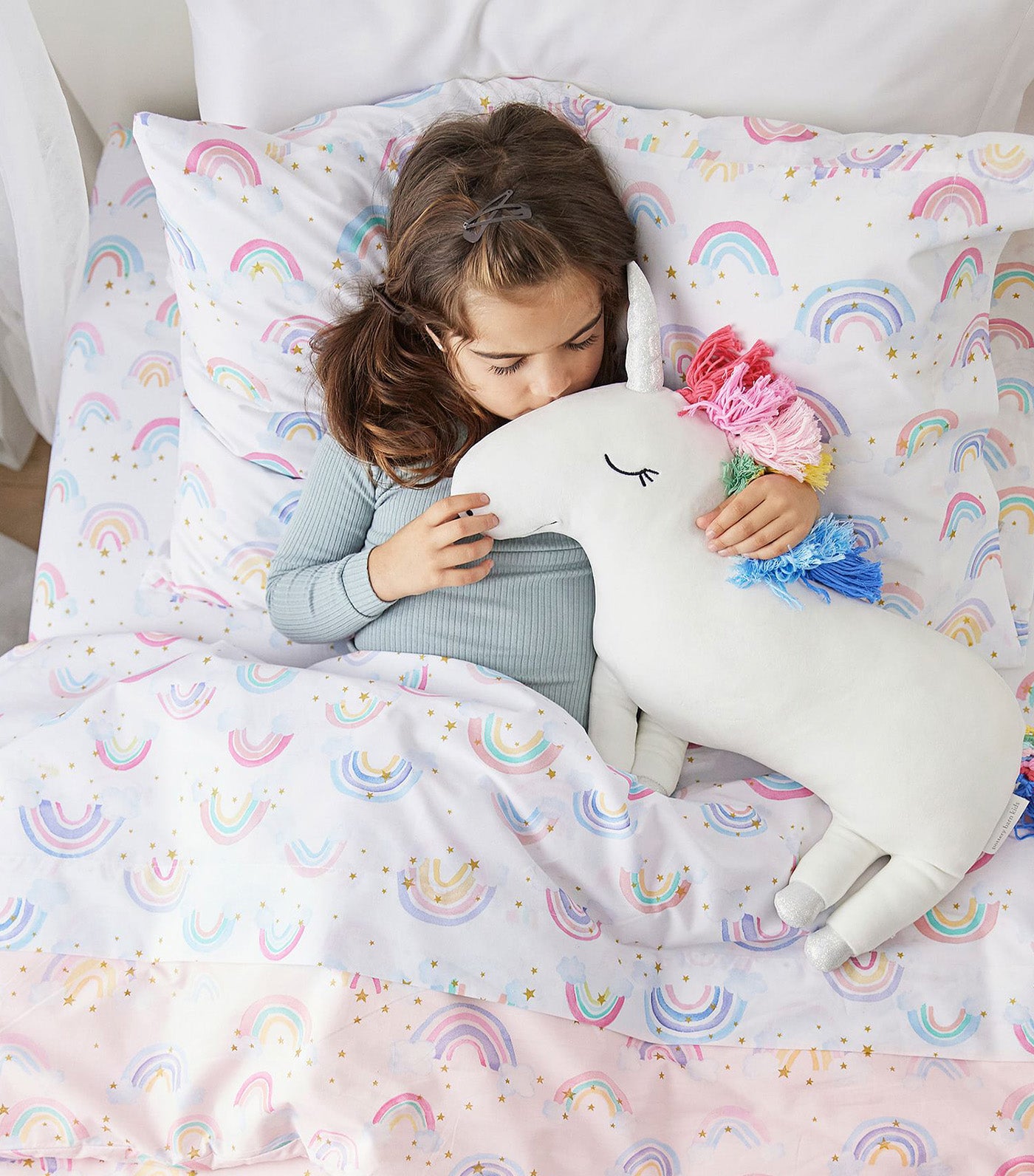 Rainbow Cloud Organic Pillowcase