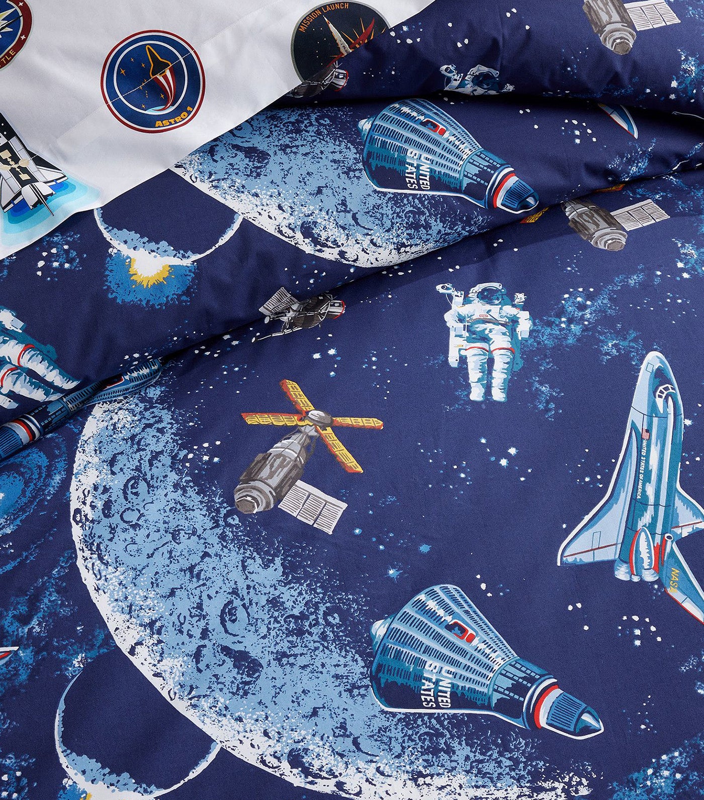 Glow-In-The-Dark Astronaut Space Program Duvet and Shams