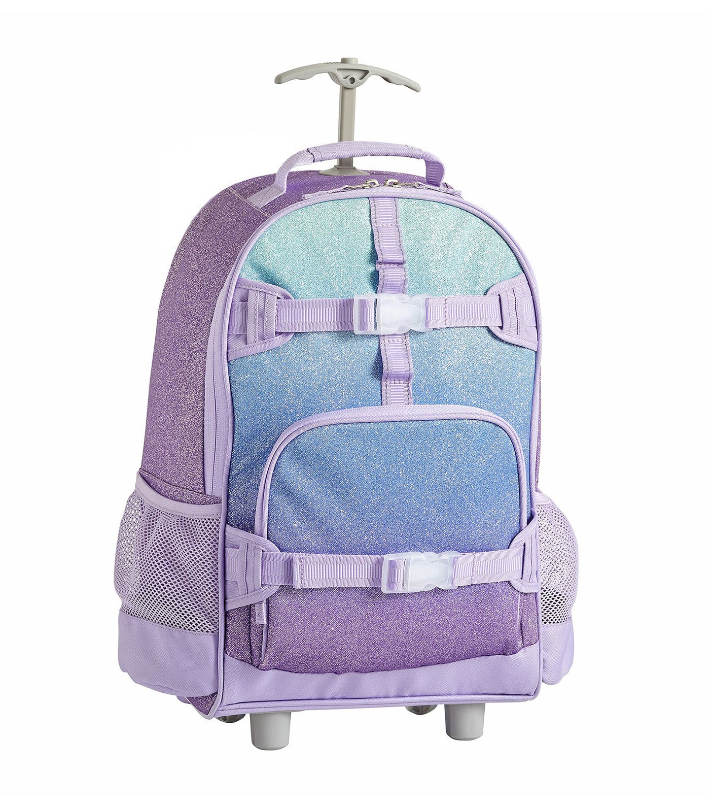 Mackenzie Lavender/Aqua Ombre Sparkle Glitter Backpacks Lavender/Aqua