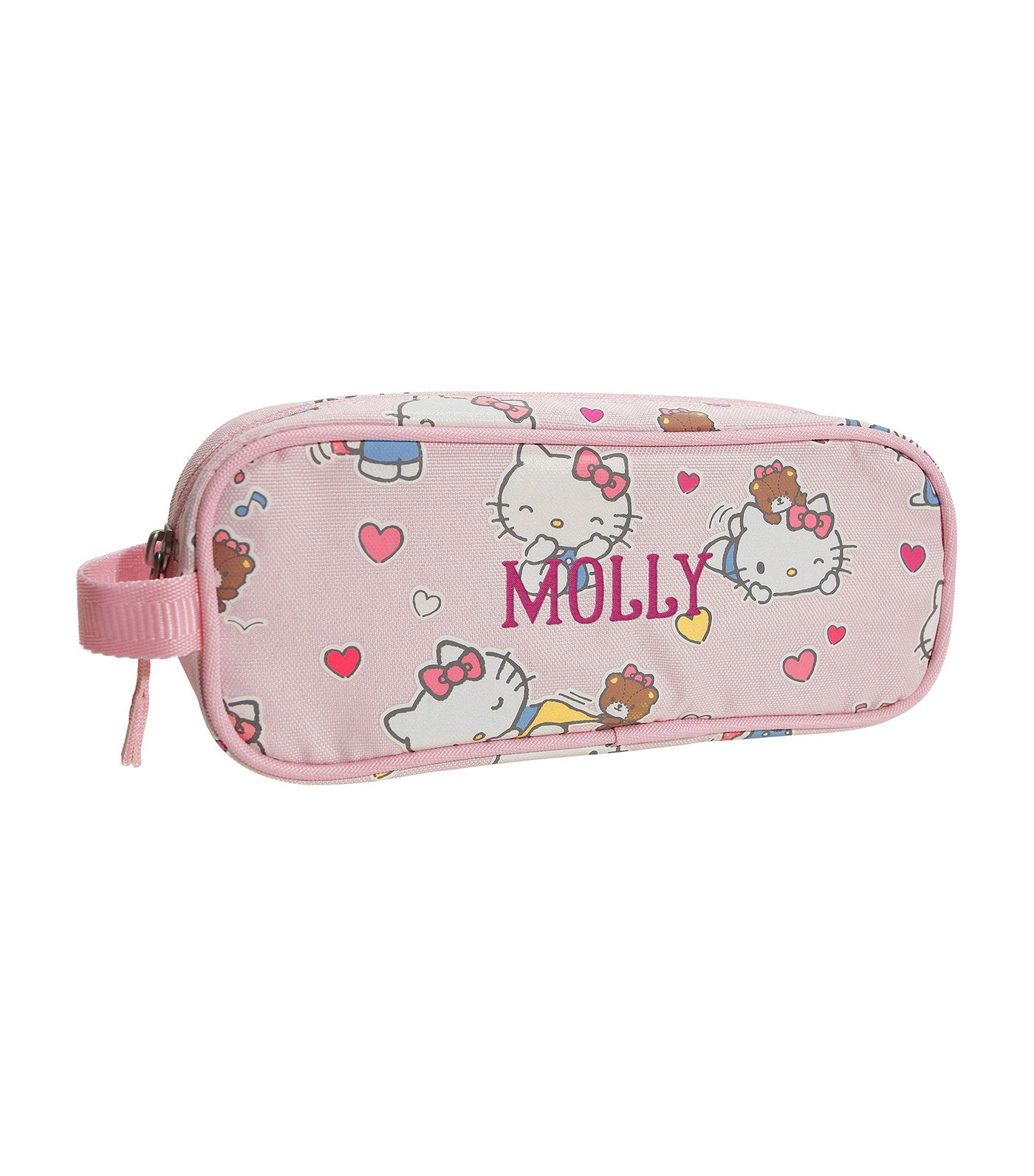 Mackenzie Hello Kitty Hearts Glow-in-the-Dark Pencil Case Pink