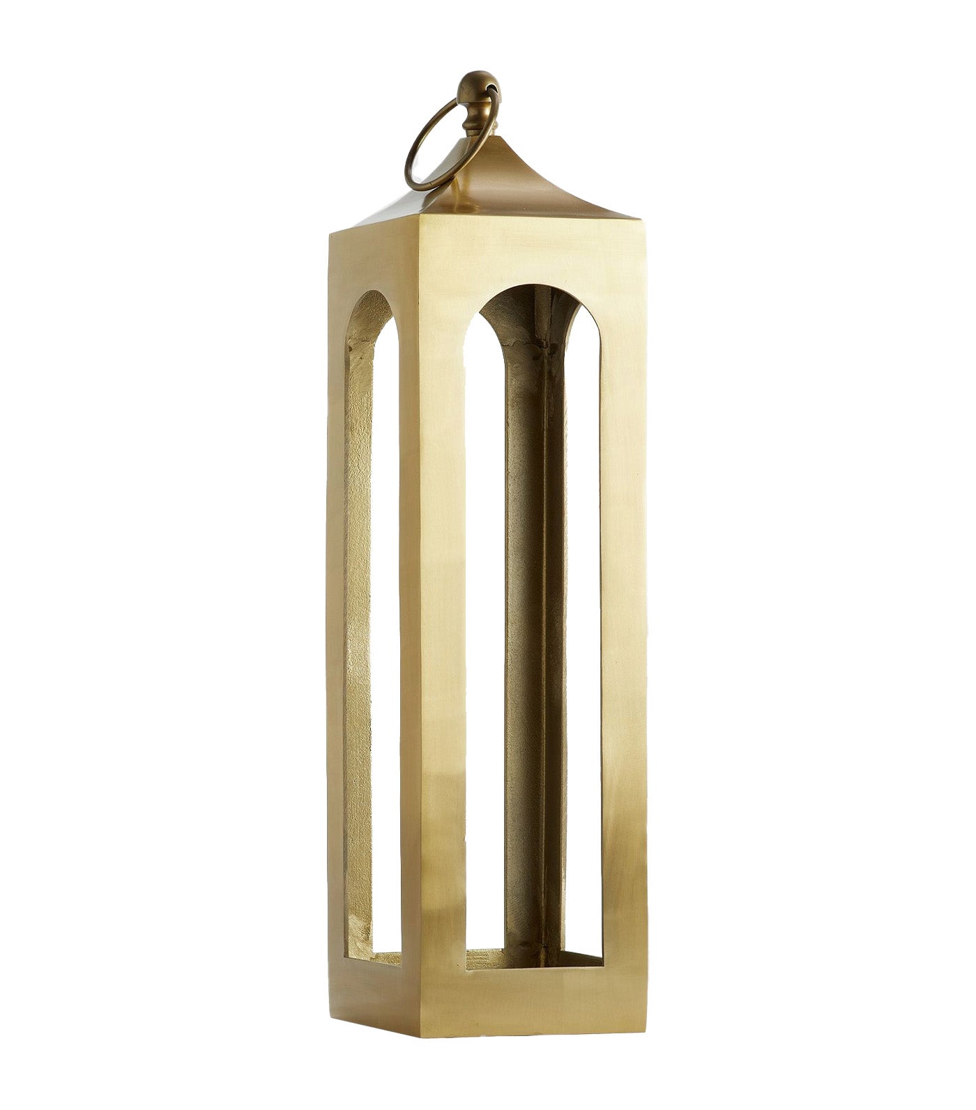 Caleb Handcrafted Metal Outdoor Lantern Brass